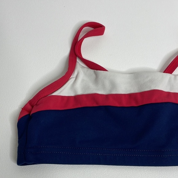 Lorna Jane Red White and Blue color block sports bra size small - Picture 3 of 9